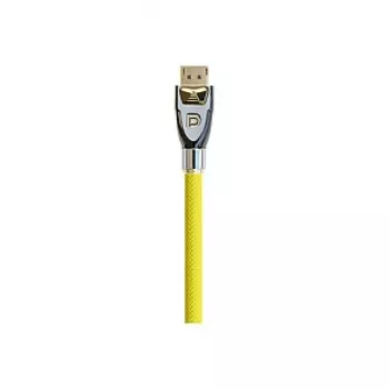 Good Connections PYTHON GC-M0075 cable DisplayPort 1.2, 4K2K / UHD, contactos chapados en oro, OFC, trenzado de nailon, amarillo, 1 m