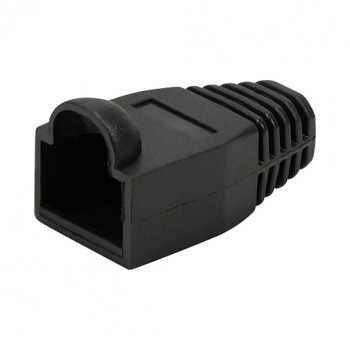 LogiLink MP0064 protector de conector RJ45 de 6,5 mm, negro, CAT6A (50 uds.)