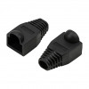 LogiLink MP0064 protector de conector RJ45 de 6,5 mm, negro, CAT6A (50 uds.)