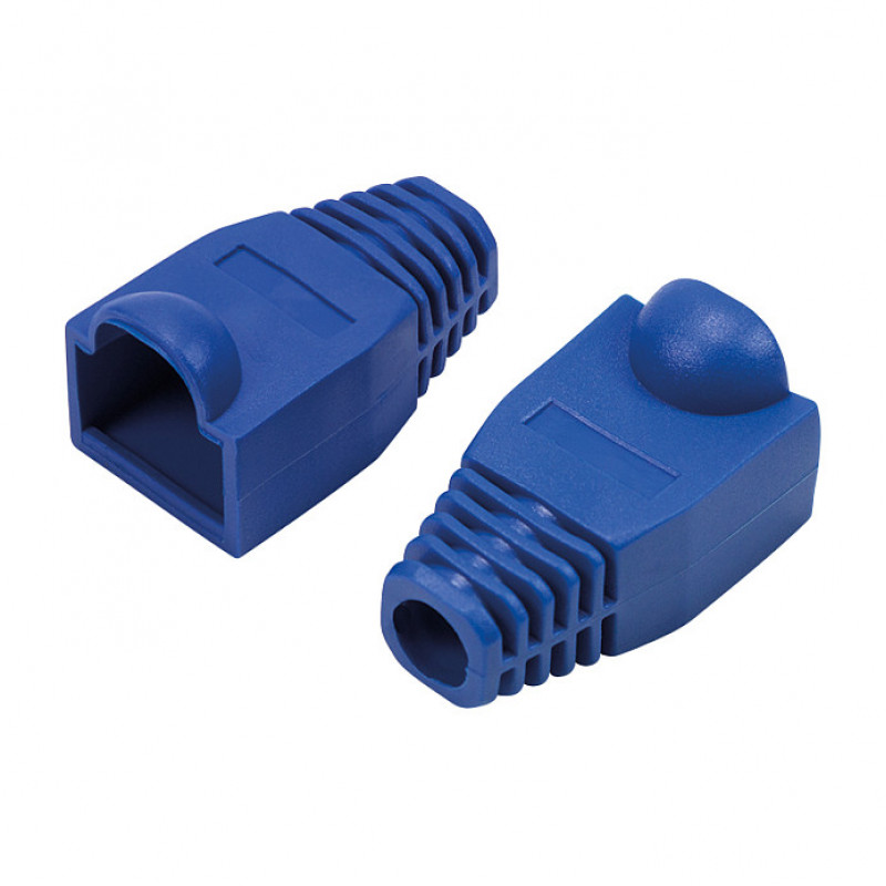LogiLink MP0066 protector de conector RJ45 de 6,5 mm, azul (50 uds.)