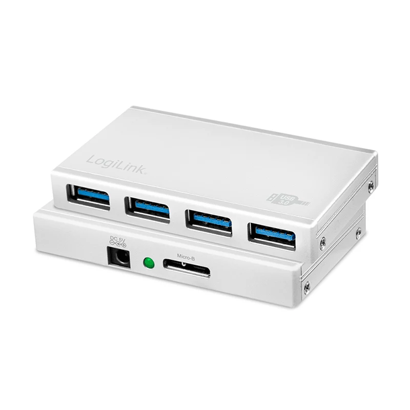 LogiLink UA0421 concentrador USB 3.0, 4 puertos, con fuente de alimentación