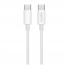LogiLink CU0341 cable USB 2.0 Type-C, C/M a C/M, 480 Mbps, 60 W, nailon, blanco, 1 m