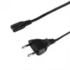 LogiLink CP192 cable de alimentación, CEE 7/16 a IEC C7, negro, 1 m
