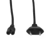 LogiLink CP192 cable de alimentación, CEE 7/16 a IEC C7, negro, 1 m