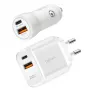 LogiLink PA0374 kit de carga USB-A/C, 20 W, 1x USB-A y 1x USB-C, blanco