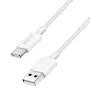 LogiLink CU0319 cable USB 2.0 Type-C, A/M a C/M, 480 Mbps, 60 W, nailon, blanco, 0,15 m