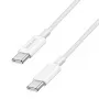 LogiLink CU0339 cable USB 2.0 Type-C, C/M a C/M, 480 Mbps, 60 W, nailon, blanco, 0,15 m
