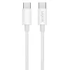 LogiLink CU0339 cable USB 2.0 Type-C, C/M a C/M, 480 Mbps, 60 W, nailon, blanco, 0,15 m