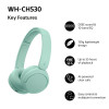 Sony WH-CH530 auriculares inalámbricos Bluetooth, menta