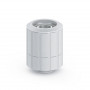 Bitspower Artemis BPM-ATRCPF-CC3-SL racor recto giratorio, rosca macho G1/4 para tubo de 16/10 mm, plateado arenado