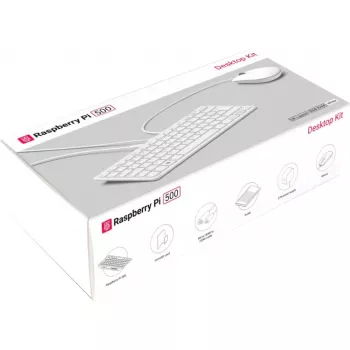 Raspberry Pi 500 DE kit de ordenador de escritorio, distribución alemana (DE), blanco/rosa, SC1286
