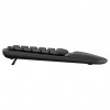 Logitech Wave Keys 920-012289 teclado ergonómico inalámbrico, 2,4 GHz / Bluetooth, distribución suiza (CH), grafito
