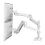 Ergotron LX Pro kit de montaje para monitores (brazo articulado doble), modular, para 2 pantallas LCD, abrazadera en C plana, blanco, hasta 24"