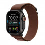 Apple Watch Ultra 4 (2026) smartwatch, 5G, 49 mm, caja de titanio negro, Alpine Loop burdeos, M