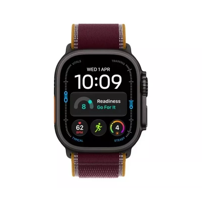 Apple Watch Ultra 4 smartwatch, GPS + Cellular, 49 mm, negro, Trail Loop burdeos, M/L