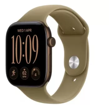 Apple Watch Series 12 reloj inteligente, GPS + Cellular, 42 mm, caja de aluminio en bronce oscuro, correa deportiva oliva S/M
