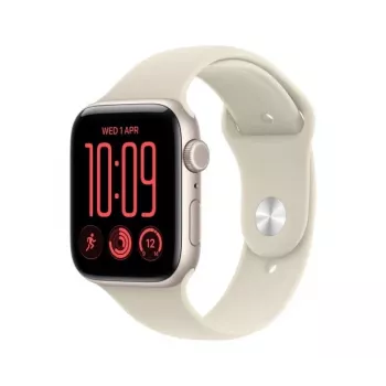 Apple Watch SE 3 reloj inteligente, GPS + Cellular, 44 mm, caja de aluminio en blanco estrella, correa deportiva arena S/M