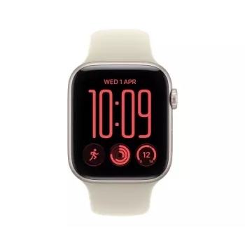 Apple Watch SE 3 reloj inteligente, GPS + Cellular, 44 mm, caja de aluminio en blanco estrella, correa deportiva arena S/M