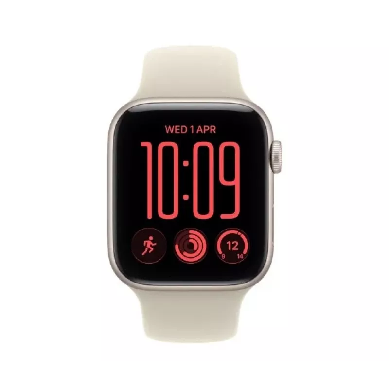 Apple Watch SE 3 reloj inteligente, GPS + Cellular, 44 mm, caja de aluminio en blanco estrella, correa deportiva arena S/M