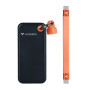 SSD portátil Verbatim Pocket 32285, 512 GB, USB 3.2 Type-C, negro/naranja