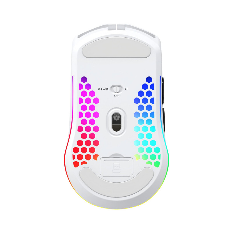 White Shark CADOR WGM-5020 ratón gaming, blanco