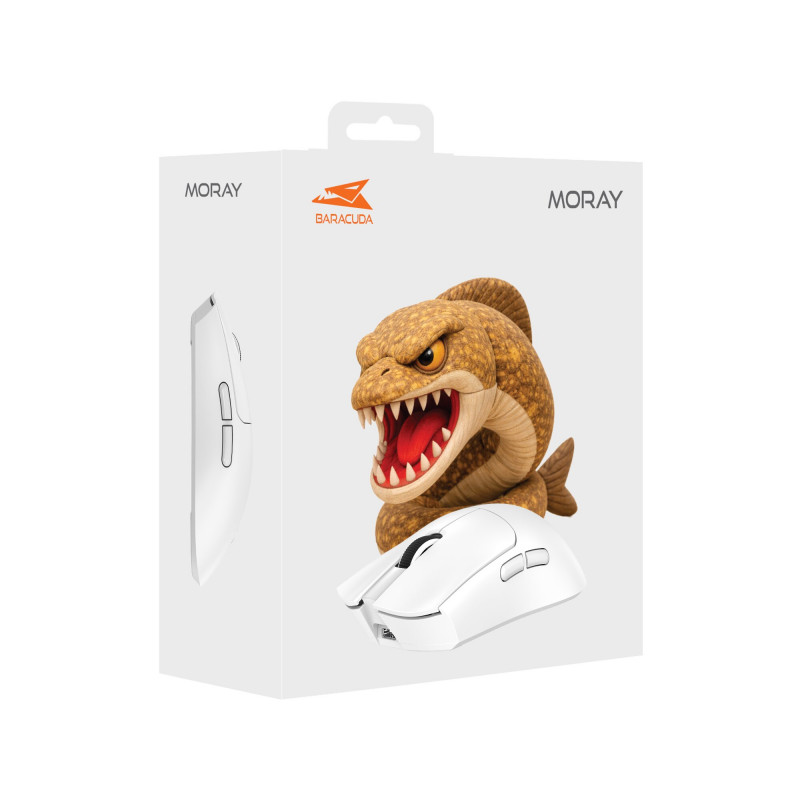 Baracuda BGM-132 MORAY ratón gaming, blanco