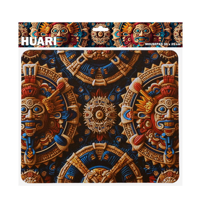 Sbox HUARI M MP-05 alfombrilla de ratón, 300x250 mm, negra con estampado