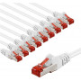 Goobay 66649 cable de conexión CAT 6, S/FTP (PiMF), 5 m, blanco (10 uds.)