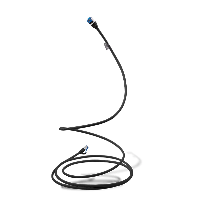 LogiLink CP5023S cable de conexión Cat.6A SLIM S/FTP LSZH, 0,5 m, negro, SlimLine