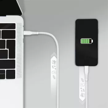 LogiLink CU0244 cable USB 2.0 de USB-C a Micro-USB, 480 Mbps, 12 W, blanco, 2 m