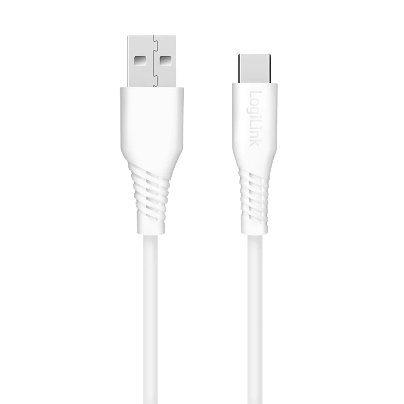 LogiLink CU0254 cable USB 2.0 de USB-C a USB-A, 480 Mbps, 15 W, blanco, 2 m
