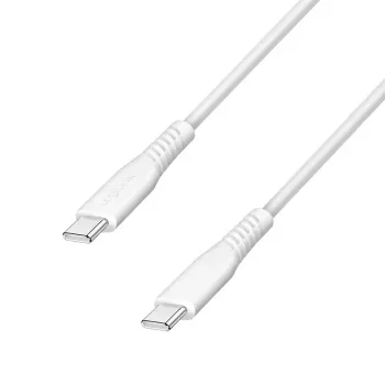 LogiLink CU0263 cable USB 2.0 de USB-C a USB-C, 480 Mbps, 60 W, blanco, 1,5 m