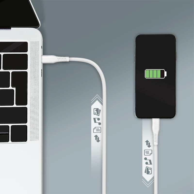 LogiLink CU0263 cable USB 2.0 de USB-C a USB-C, 480 Mbps, 60 W, blanco, 1,5 m