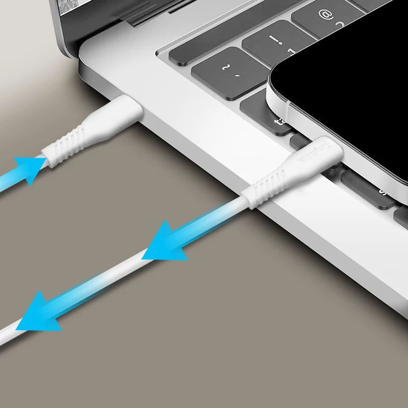LogiLink CU0263 cable USB 2.0 de USB-C a USB-C, 480 Mbps, 60 W, blanco, 1,5 m