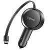 LogiLink PA0400 cargador de coche USB-C, 1 puerto, PD 3.0, 30 W, cable retráctil, 0,8 m