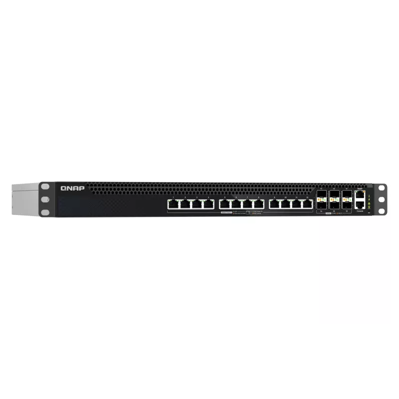 Conmutador de red QNAP QSW-M5218P-6F12T gestionado L3 PoE, 12 x 10G Ethernet RJ-45, rack 1U