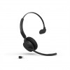 Jabra Evolve3 45 MS Mono auriculares con micrófono y Link 390c, supraaurales, Bluetooth, negros