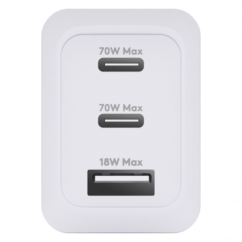 dbramante1928 CI70CCWH4436 adaptador de corriente, 70 W, 2x USB-C + 1x USB-A, enchufe UE, blanco