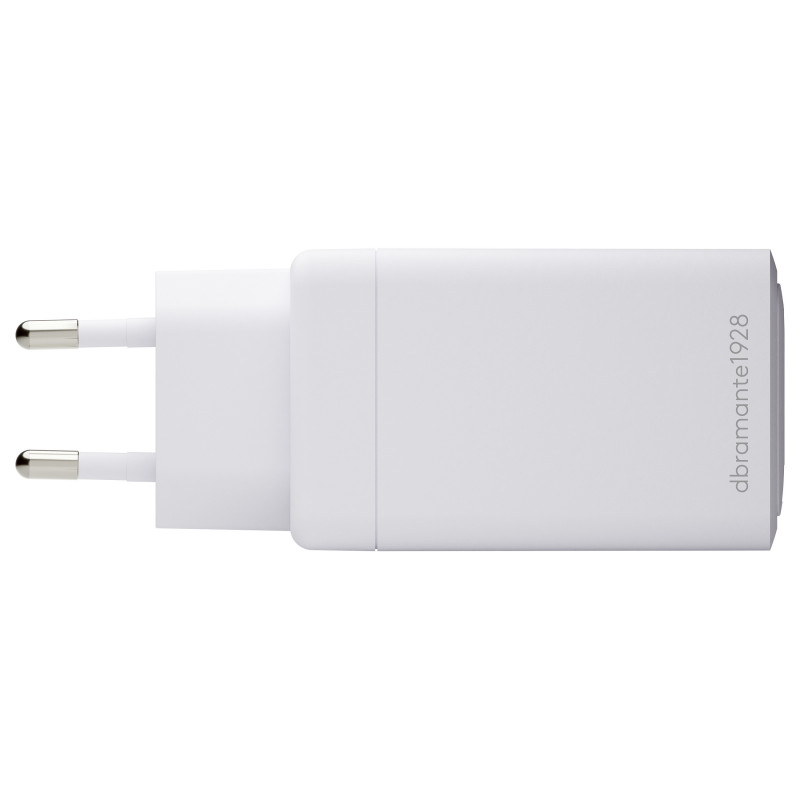 dbramante1928 CI70CCWH4436 adaptador de corriente, 70 W, 2x USB-C + 1x USB-A, enchufe UE, blanco