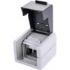 VALUE 25.99.8493 caja de pared para exterior para 2 módulos keystone, gris