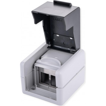 VALUE 25.99.8493 caja de pared para exterior para 2 módulos keystone, gris