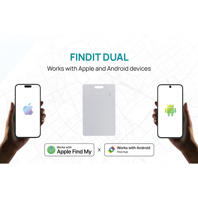 XD Design Connects FindIt Dual RCS localizador en formato tarjeta para cartera, Apple Find My y Android Find Hub, P301.6403