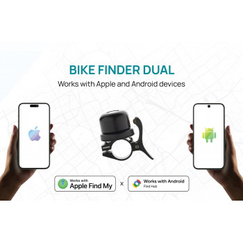 XD Design Connects Bike Finder Dual timbre de bicicleta con localizador, Apple y Android Find, IPX6, P301.1401