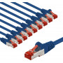 Goobay 66630 cable de conexión CAT 6, S/FTP (PiMF), 3 m, azul (10 uds.)