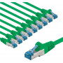 Goobay cable de conexión CAT 6A S/FTP (PiMF), 3 m, verde, conductor de cobre (CU) (10 uds.)