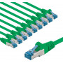 Goobay cable de conexión CAT 6A S/FTP (PiMF), 5 m, verde (10 uds.)