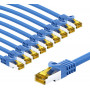 Goobay cable de conexión RJ45 CAT 6A S/FTP (PiMF), 500 MHz, con cable en bruto CAT 7, 3 m, azul (10 uds.)