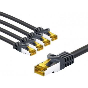 Goobay cable de conexión RJ45 CAT 6A S/FTP (PiMF), 500 MHz, con cable en bruto CAT 7, 2 m, negro