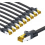 Goobay 69413 cable de red RJ45 CAT 6A S/FTP (PiMF), 500 MHz, con cable CAT 7, 1 m, negro