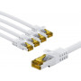 Goobay 69426 cable de red RJ45 CAT 6A S/FTP (PiMF), 500 MHz, con cable CAT 7, 5 m, blanco (5 uds.)